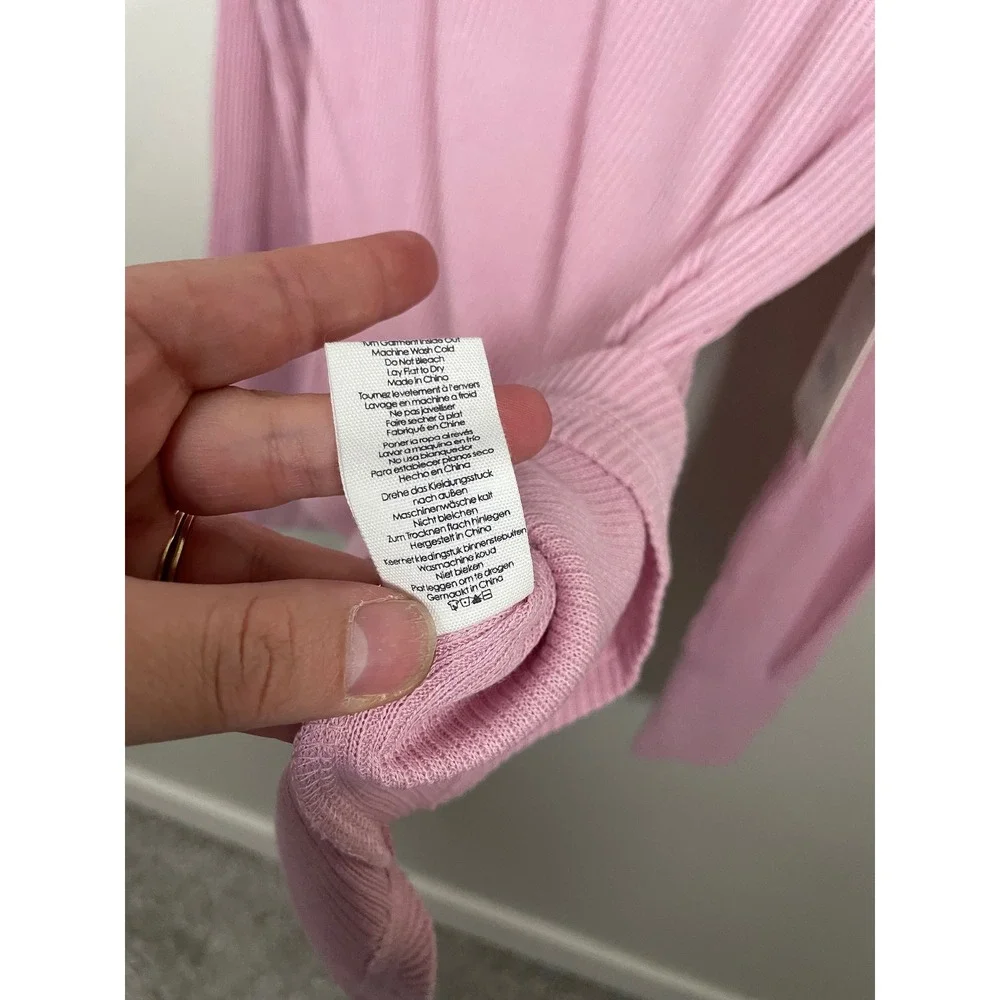 NWT P.J.‎ Salvage Textured Essential Long Sleeve Top in Lilac Rose Size Large